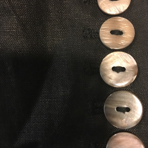 H &M black linen blazer with multi color sash tie - Picture 7 of 7